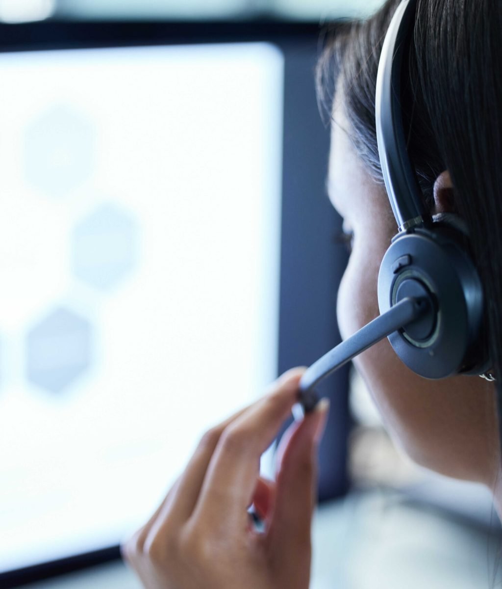 What can we do for you today. Shot of a businesswoman working in a call center